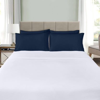 Utopia Bedding King Pillow Cases - Soft Brushed Microfiber - 4 Pack, Navy | 20 X 36 Inches