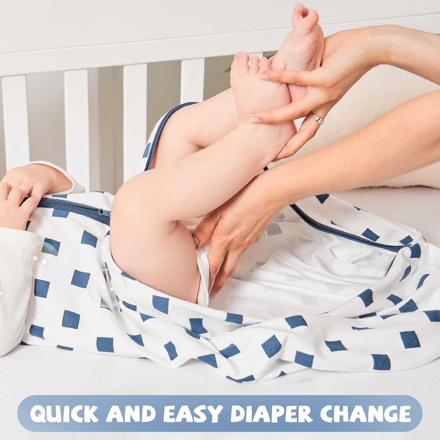 Yoofoss Baby Sleep Sack - 100% Organic Cotton Wearable Blanket | 2-Way Zipper, 0.5 TOG, 3 Pack (0-6 Months)