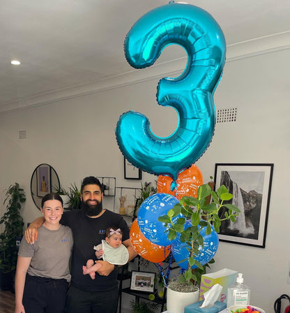 Number 4 Balloon by [Brand Name] - 40 Inch Light Blue Foil Balloon for 4th Birthday Party Decorations
