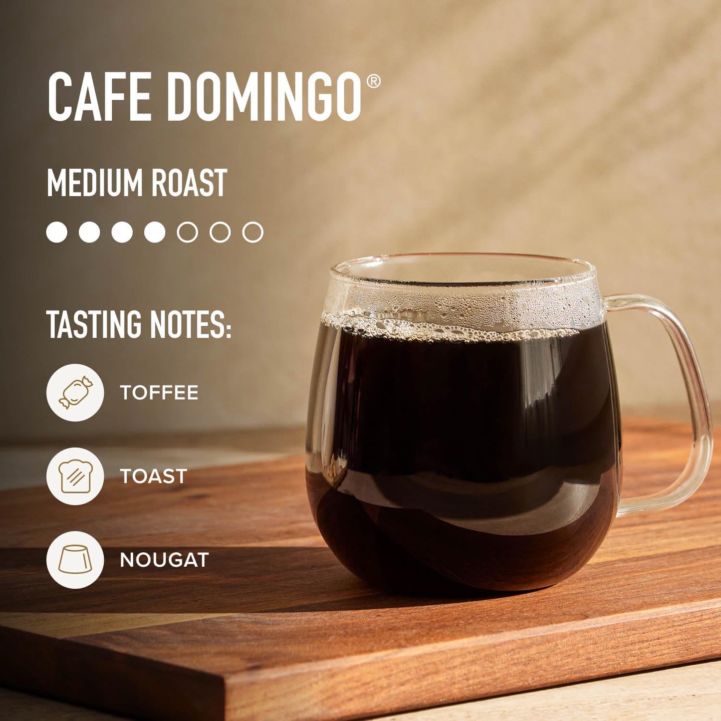 Peet's Coffee Café Domingo Medium Roast K-Cup Pods - 100% Arabica, 54 Count Box