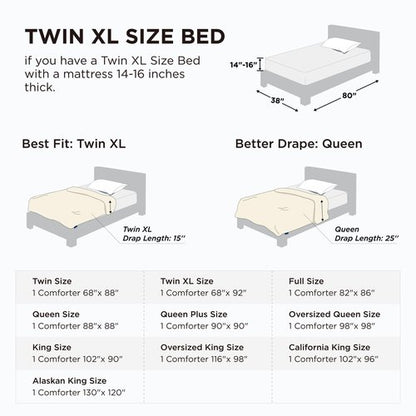 Bedsure Comforter Duvet Insert - Quilted Comforters Twin XL Size, All Season Duvet, GentleSoft Down Alternative Bedding, with 8 Tabs, Gifts for Women/Men, Dark Slate Blue, Twin XL 92 x 68 Inches