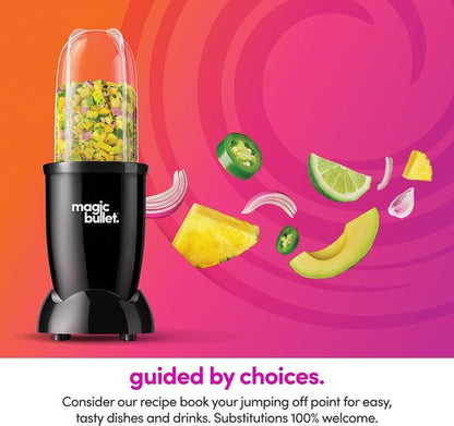 Magic Bullet Blender - 11 Piece Set | Compact Black Kitchen Essential for Smoothies & More