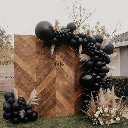Awenztech Black Latex Balloons - 12 Inch, 50 Pack for Graduation, Halloween & Birthday Celebrations