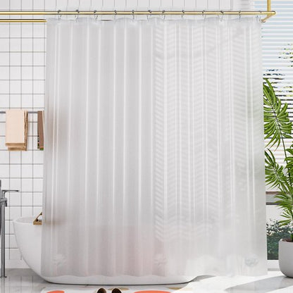 AmazerBath 78 Inch Frosted PEVA Shower Curtain - Heavy Duty with 3 Weighted Stones and 12 Rustproof Grommets
