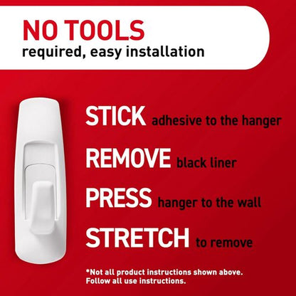 Command 5 lb Large Utility Hooks - Damage-Free Adhesive Wall Hooks for Home & Office Organization | 14 Hooks & 16 Strips