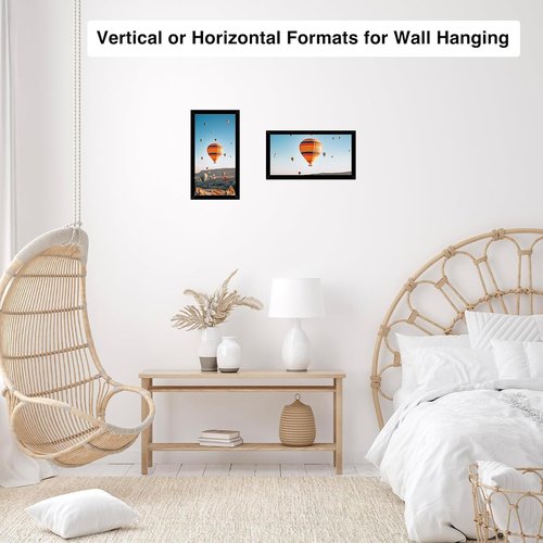 JCJMY 6x11 Picture Frame - Black Wall Mount & Tabletop Display | Shatter-Resistant Plexiglass