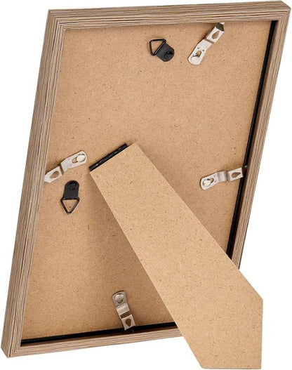 JCJMY 8x12 Picture Frame - Rustic Brown Wall Mount or Tabletop Display with Shatter-Resistant Plexiglass