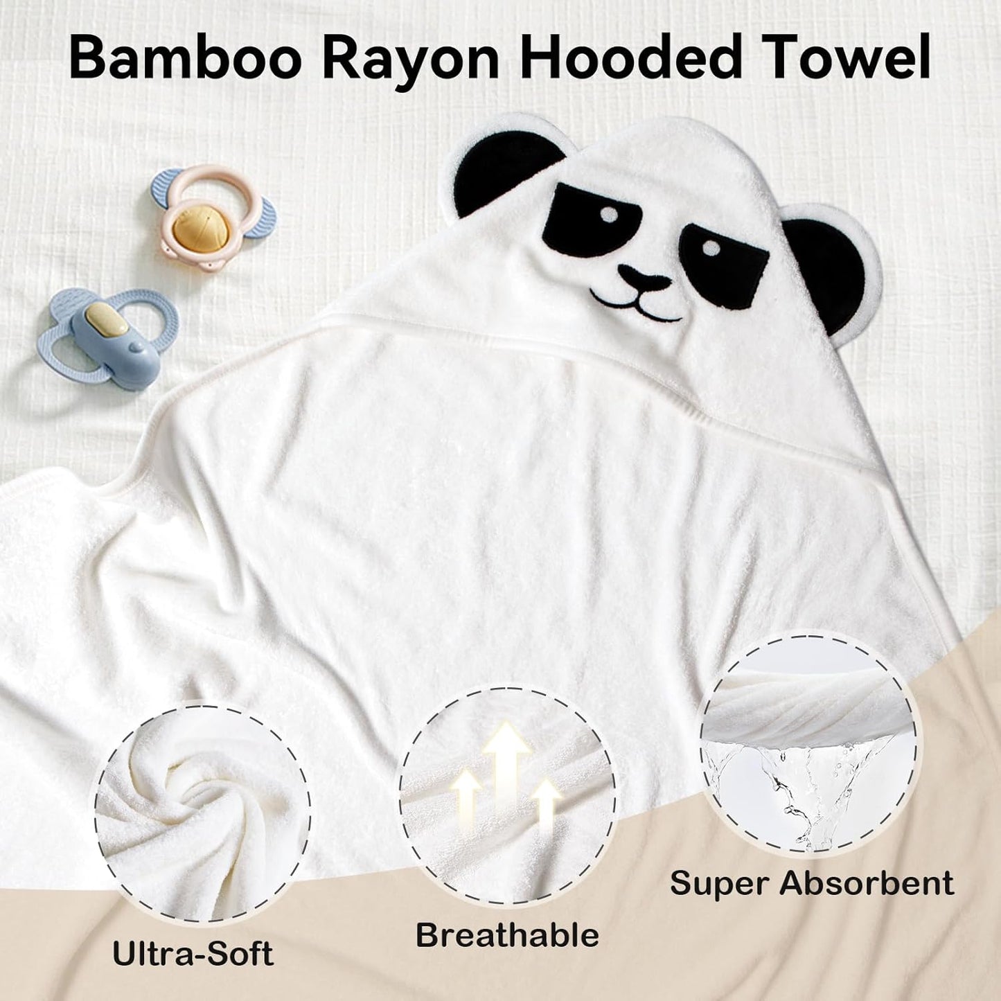 Okayinn BubblePanda Sleep Sack - Cozy 6-12 Months Baby Sleep Solution & Hooded Bath Towels