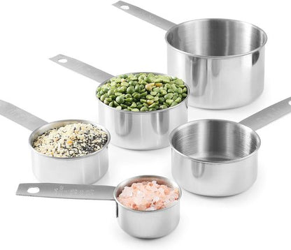 Laxinis World Stainless Steel Measuring Cups - 5 Piece Stackable Set for Precise Cooking