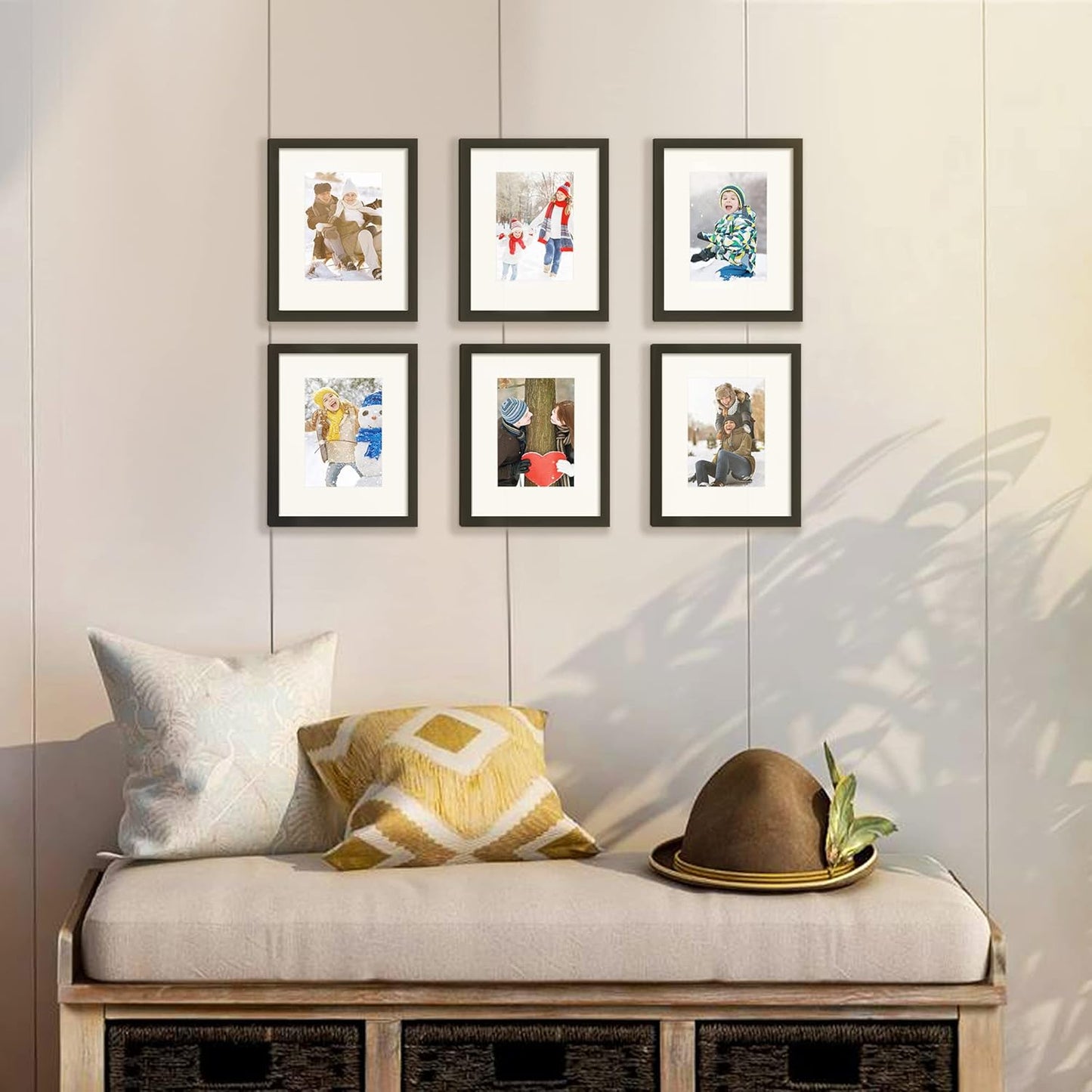 Upsimples 8x10 Picture Frame - Versatile Display for 5x7 with Mat or 8x10 Without Mat, Black