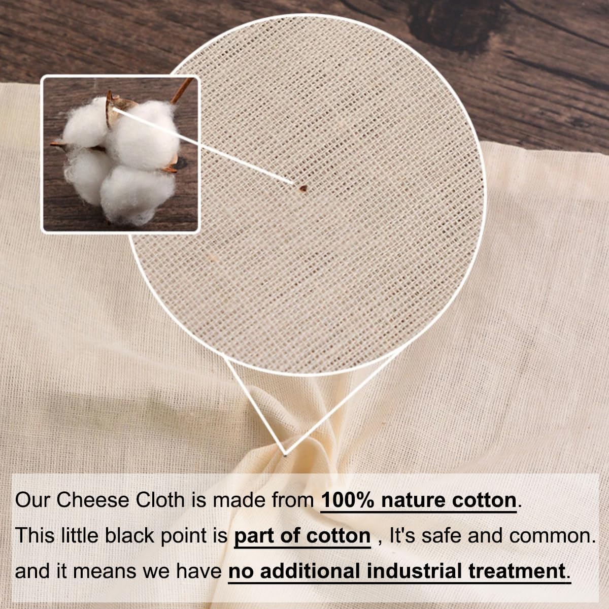 Skiennix Cheese Cloths - 100% Unbleached Cotton, 20x20 Inch, Reusable Fine Mesh for Straining & Cooking