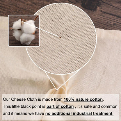 Skiennix Cheese Cloths - 100% Unbleached Cotton, 20x20 Inch, Reusable Fine Mesh for Straining & Cooking