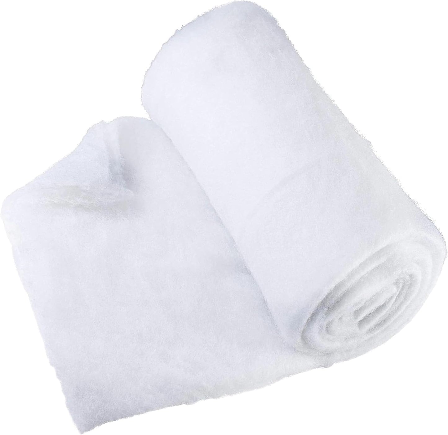 Prextex Artificial Snow Roll - Large Fluff for Christmas Displays | 94"x31" Thick White Blanket for Holiday Decor