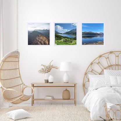 JCJMY 12x12 Inch Picture Frame - Versatile Wall Hanging for Horizontal & Vertical Displays | Shatter-Resistant Plexiglass, White