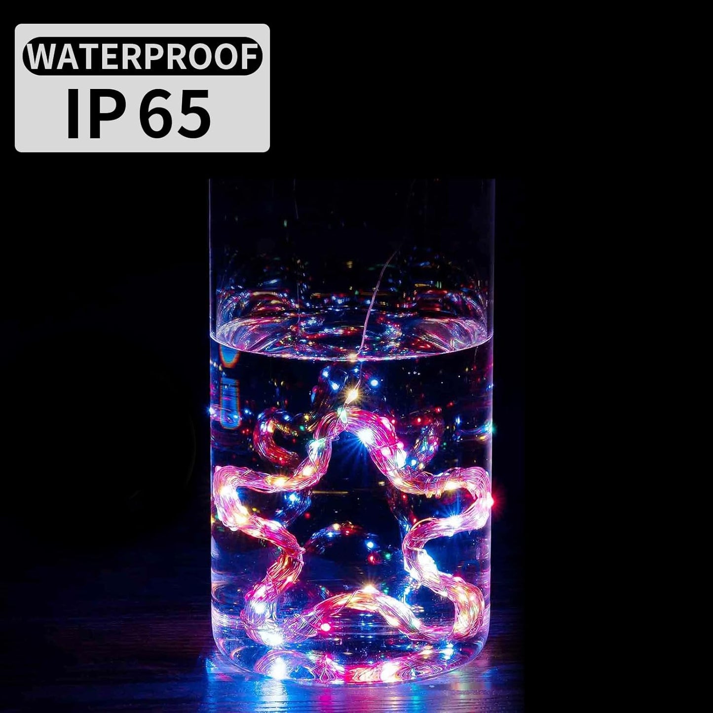 Skiennix 12 Pack Fairy Lights - 7Ft 20 LED Twinkle String Lights | Waterproof & Battery Operated for Parties, Weddings, and Holidays - Rainbow & Blue
