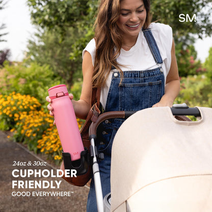 Simple Modern Mesa Loop Water Bottle - Insulated 24oz Stainless Steel with Covered Straw | Velvet Pink