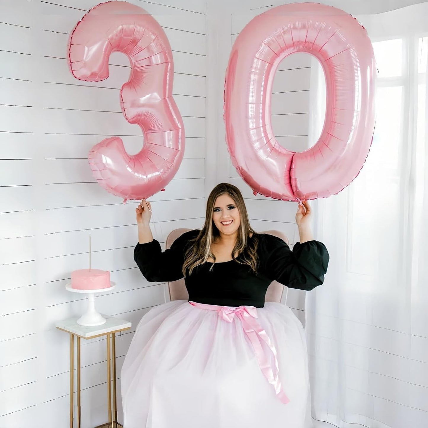 Skiennix 40'' Pink Number 9 Balloon - Self-Inflating Foil for 9th Birthday Party Decorations