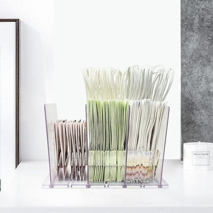 Gift Bag Storage Organizer - Adjustable Acrylic Clear Shopping Bag Divider for Small Closets | 1 Pack