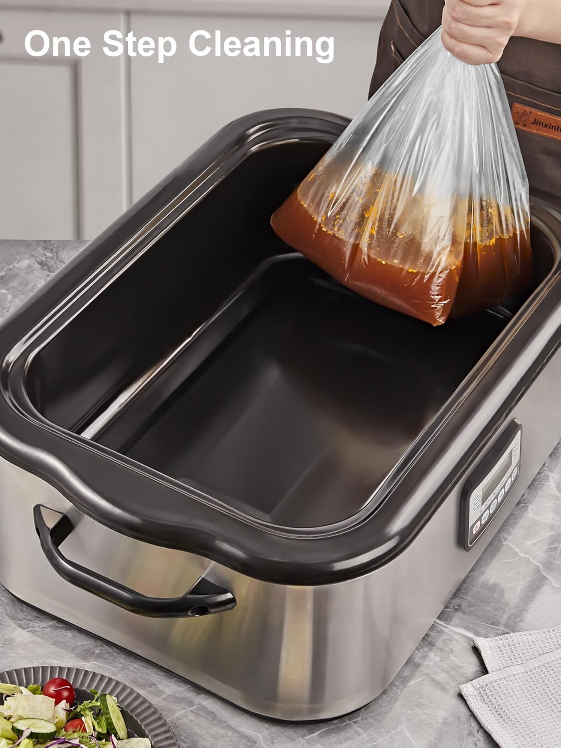 SMARTAKE Disposable Roaster Liners - 10 Count Plastic Cooking Bags for Easy Cleanup | Fits 16-22 Quart Roasters, 18 x 34 Inch