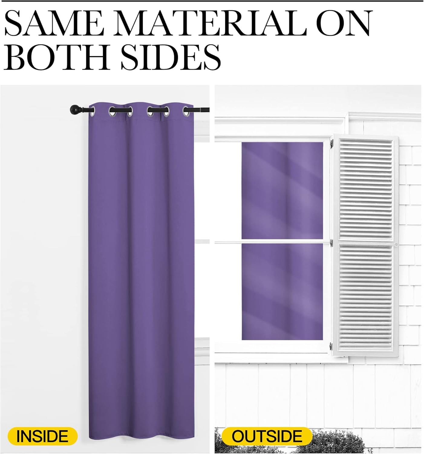 NICETOWN Blackout Curtain Panels - Thermal Insulated Grommet Drapes | Lilac Purple, 55 x 68 Inches (1 Pair)