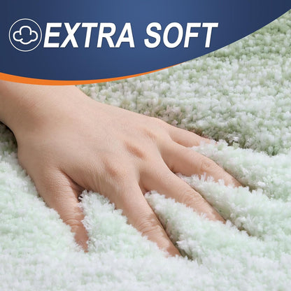 OLANLY Bathroom Runner Rug - Extra Soft Microfiber Mat | Quick Dry, Washable, 47x20, Sage Green
