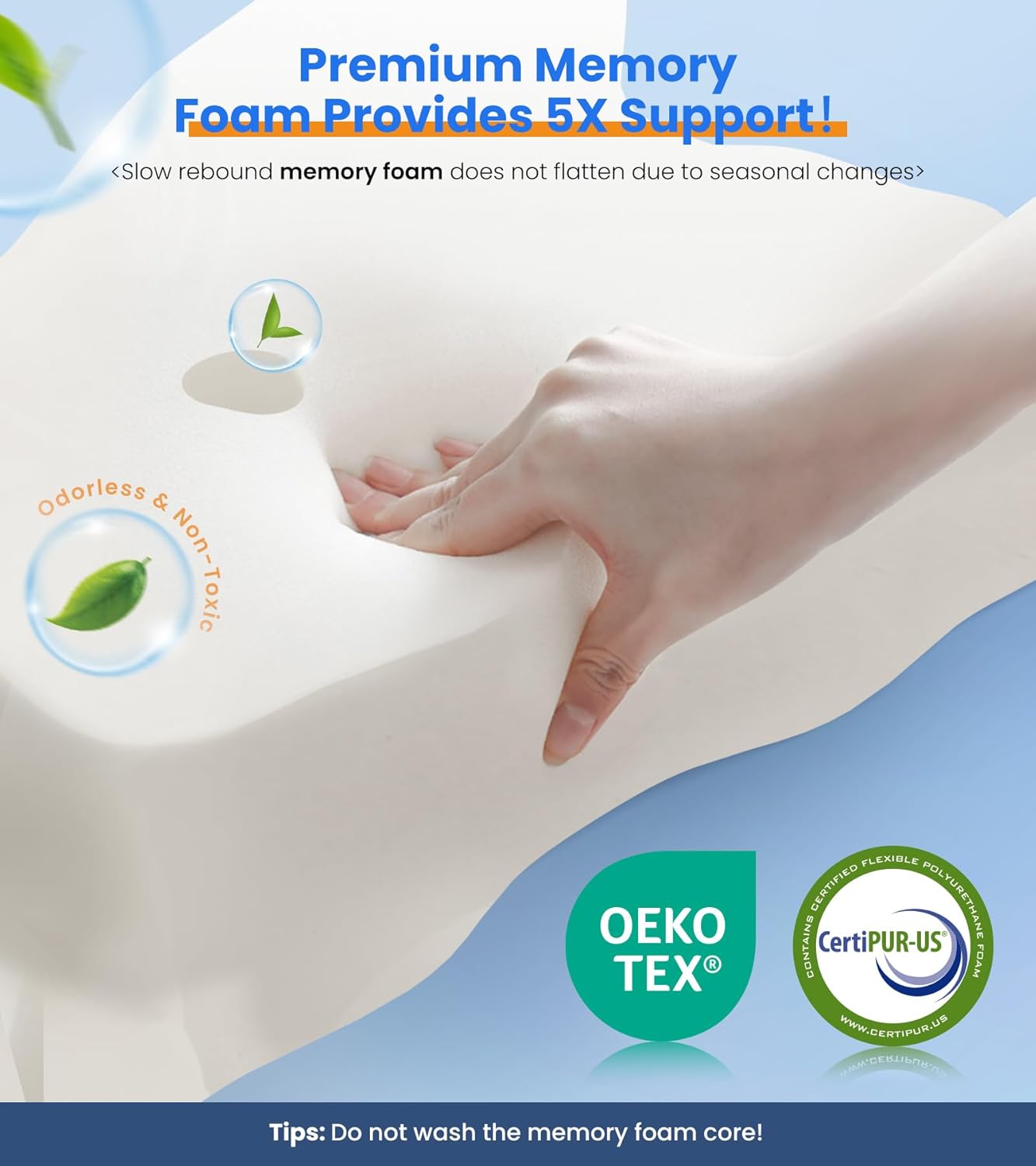 Ultra Pain Relief Cooling Pillow - Ergonomic Neck Support | Adjustable Memory Foam for Cozy Sleep
