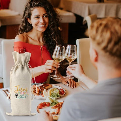 Funny Easter Wine Bag Easter Holiday Gifts for Women Men Easter Wine Bag Gifts for Wine Lover Easter Party Decorations Easter Basket Christian Religious Jesus Wine Bags