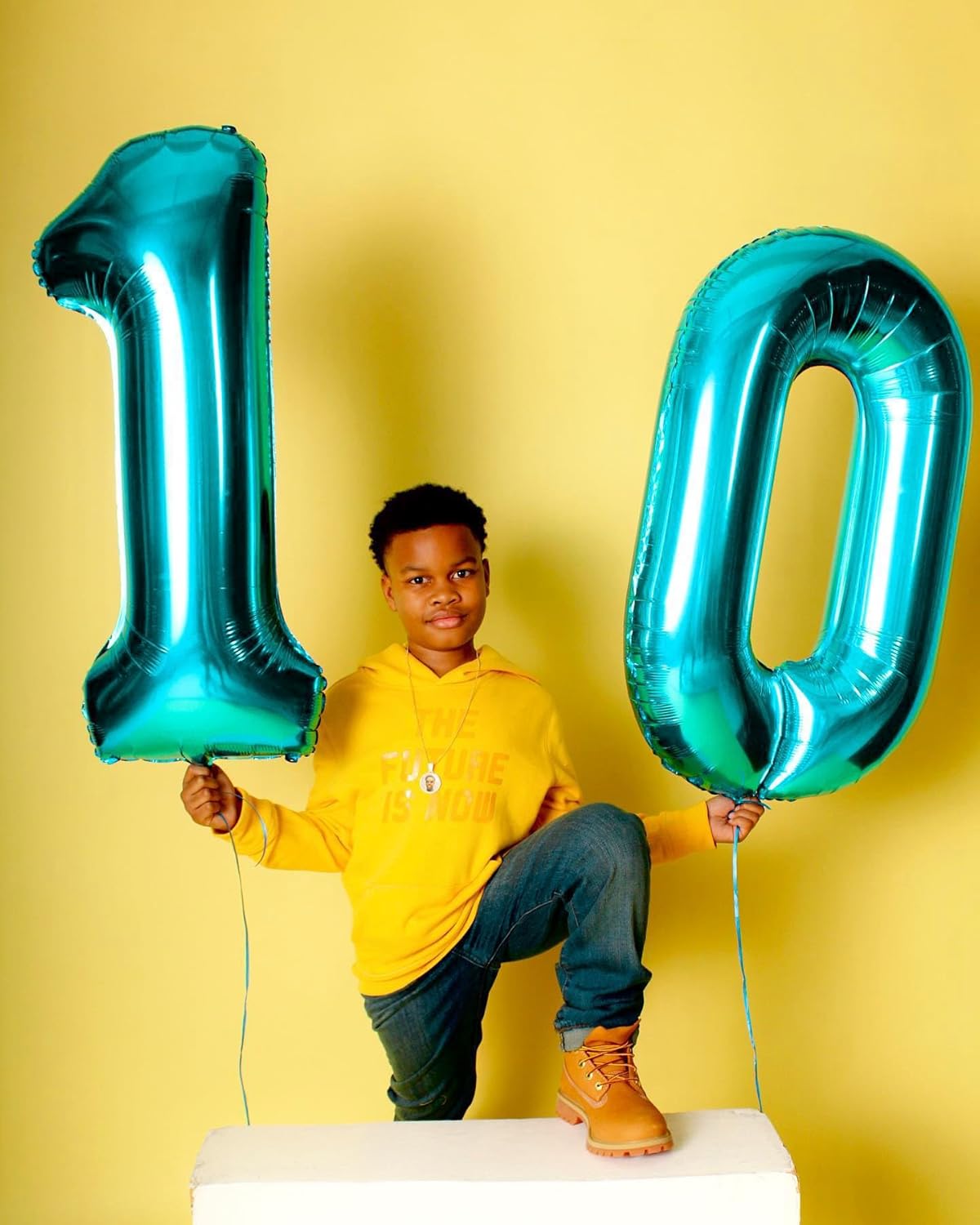 Blue 40-Inch Number Balloon - Celebrate Milestones with Vibrant Blue Birthday Decorations