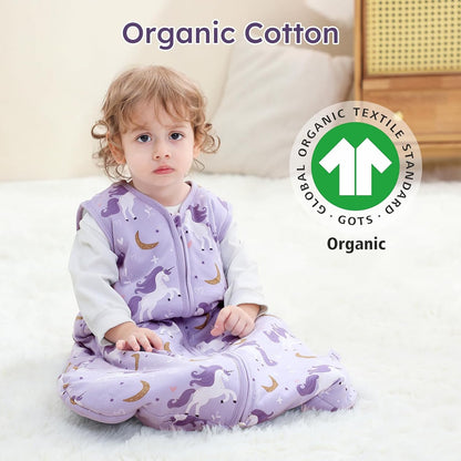 Yoofoss Baby Sleep Sack - 0-6 Months TOG 2.5 Wearable Blanket | 100% Organic Cotton, Soft & Warm