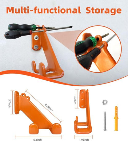 Chainsaw Hanger - Heavy Duty Wall Mount Holder for Garage Organization | 2 Pack