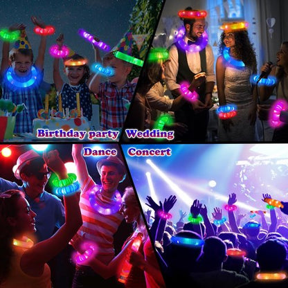 Glow Sticks | Camping Essentials for Toddlers - 6 PCS LED Light-Up Pop Tube Wand Toys & Accessories
