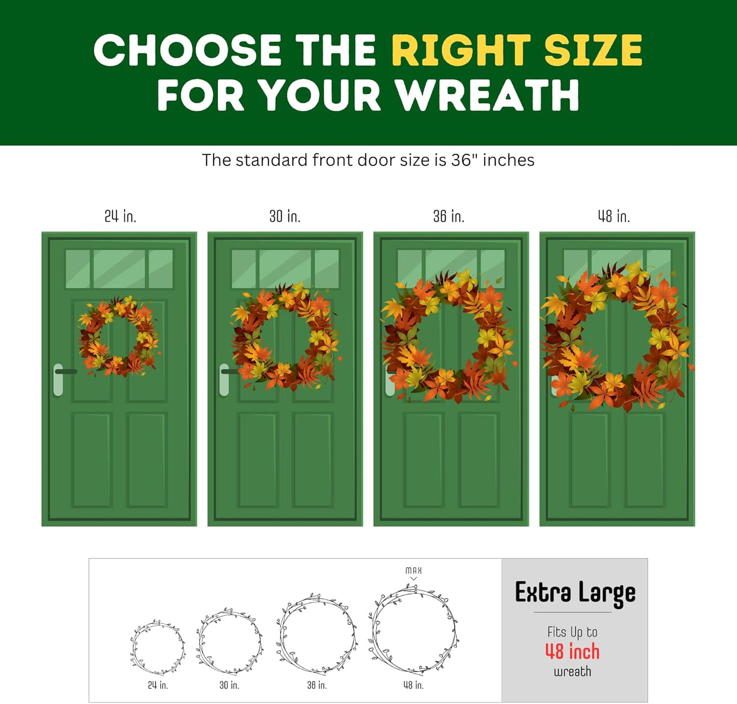 ProPik Christmas Wreath Storage Bag - Waterproof Clear PVC Container for 48-Inch Wreaths - 2 Pack with Handles