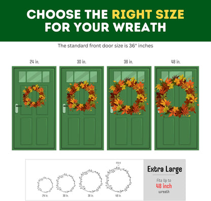 ProPik Christmas Wreath Storage Bag - Waterproof Clear PVC Container for 48-Inch Wreaths - 2 Pack with Handles