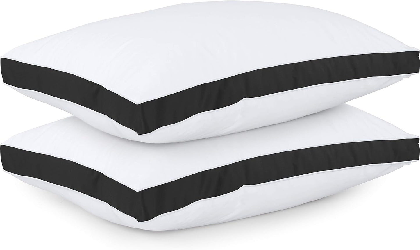 Utopia Bedding Queen Size Bed Pillows - Soft & Fluffy Down Alternative, Cooling Gusseted Design, Set of 2