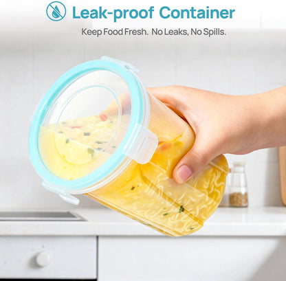 Vtopmart 32oz Freezer Storage Containers - 12 Pack Airtight Meal Prep Containers | Reusable Plastic for Lunch & Leftovers
