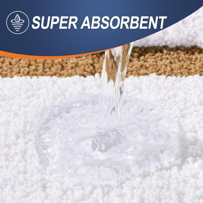 OLANLY Bathroom Rugs - Extra Soft Microfiber Mat | Quick-Dry, Machine Washable, 32x20, Brown