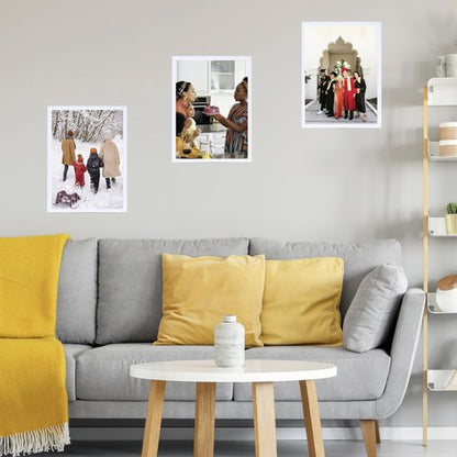 JCJMY 17x24 Picture Frame White for Poster & Photo, Horizontal & Vertical Formats, Wall Hanging, 17 x 24 Gallery Frame
