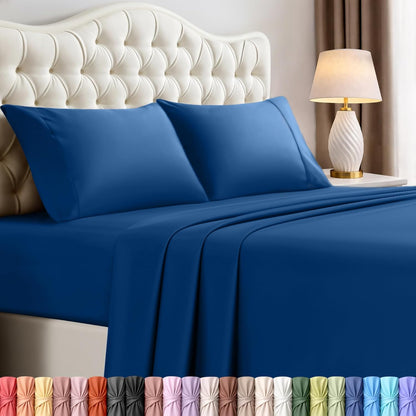 Utopia Bedding Full Size Sheet Set - Soft, Breathable Microfiber | 4-Piece in Dusk Blue, Oeko-Tex Certified