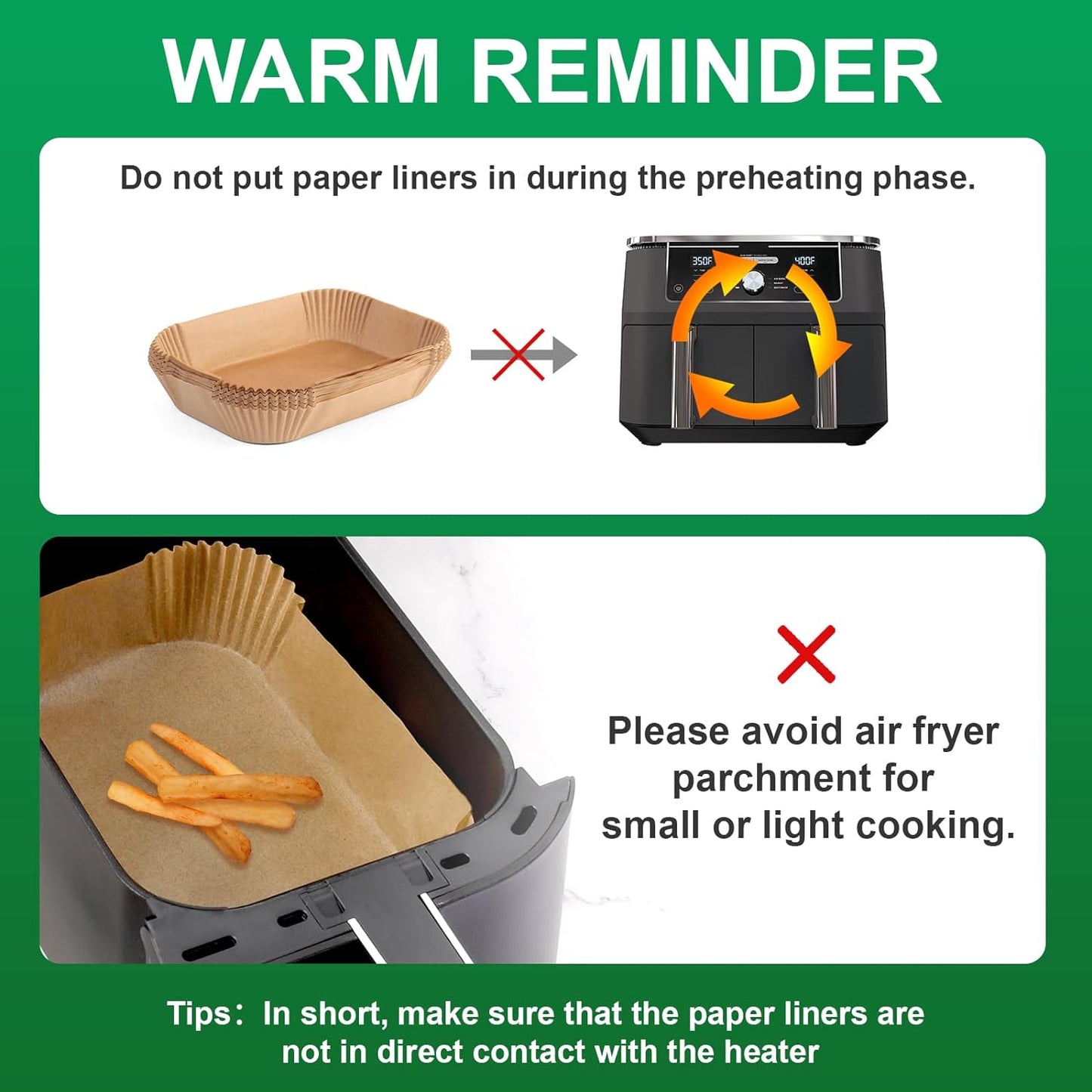 Ninja Foodi Air Fryer Liners - Disposable Unbleached Parchment Paper, 150 Pcs for 7QT/9QT Models