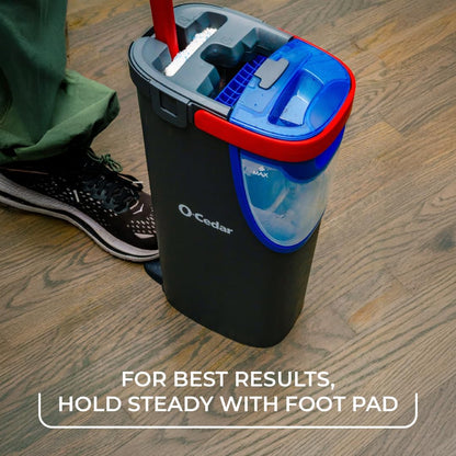 O-Cedar H2prO Flat Mop System - Quick Cleaning Tool with Machine Washable Microfiber Pad | Safe for Wood, Vinyl, Tile