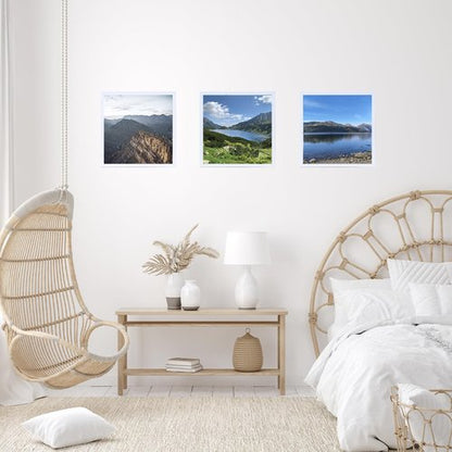 JCJMY 8x8 Picture Frame White for Wall Hanging or Tabletop, Wall Mounting Horizontally or Vertically, 8 x 8 Square Wall Gallery Poster Photo Frame with Durable Shatter Resistant Plexiglass,White