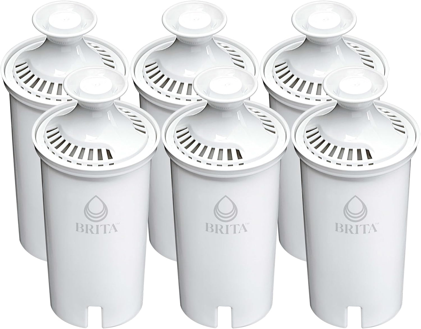 Brita Standard Water Filter - Reduces Copper, Cadmium & Mercury Impurities | 6 Filters, Lasts 2 Months
