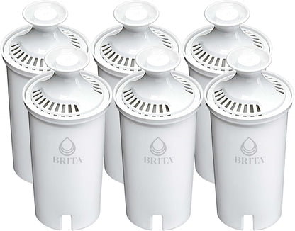Brita Standard Water Filter - Reduces Copper, Cadmium & Mercury Impurities | 6 Filters, Lasts 2 Months