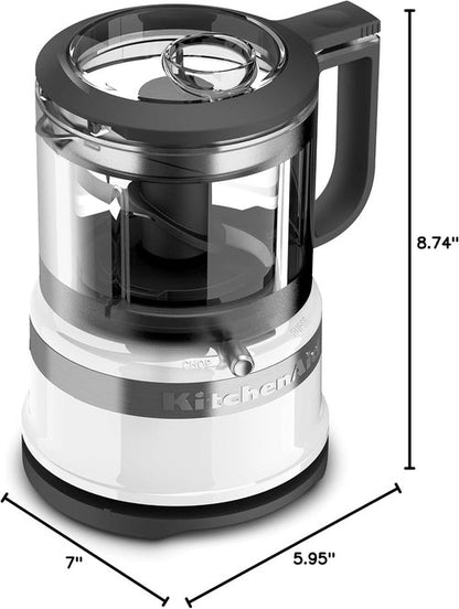 KitchenAid 3.5 Cup Food Chopper - Compact & Efficient Kitchen Tool, White Finish
