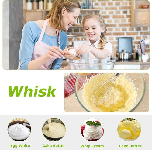 Bonsenkitchen Handheld Immersion Blender - 20-Speed Turbo Mode, 500W Stainless Steel | Perfect for Soup, Smoothies, Purees
