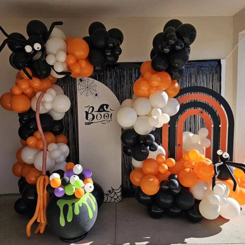 Awenztech Black Balloons - 12-Inch Latex Party Balloons | 50-Pack for Graduation & Halloween Decor