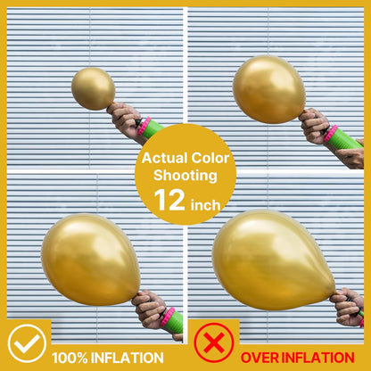 PartyWoo Gold Balloon Arch Kit - 120pcs in 5-18 Inch Sizes | Perfect for Birthday, Wedding, Baby Shower Decor