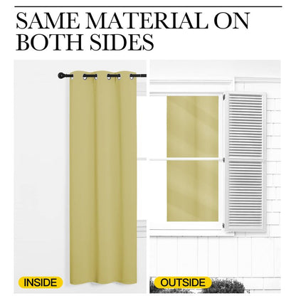 NICETOWN Paler Yellow Blackout Curtains 102" Long for Office, 55" Wide, 2 Pieces, Dining Room, Guest Room, Sound Reducing Heat and Cold Block Curtain Panels for Modern Room Decorative