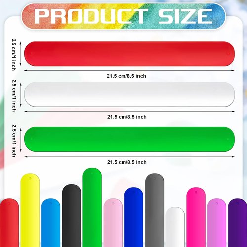 Leyndo Wrapping Paper Roll Holder Clips - 24 Pcs Silicone Snap Bands with Metal Strips | Multi-Color 1 x 9 in