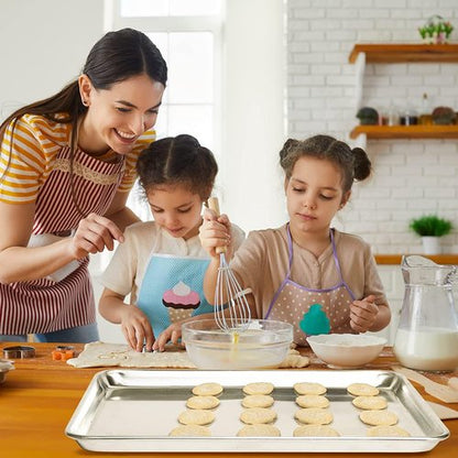 KITCHENATICS Nonstick Baking Sheets - Heavy Duty Aluminum Half Sheet Pans, 13.1" x 17.9", Set of 2